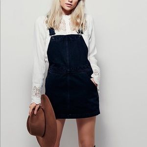 Free People Overall mini Dress 27 Black